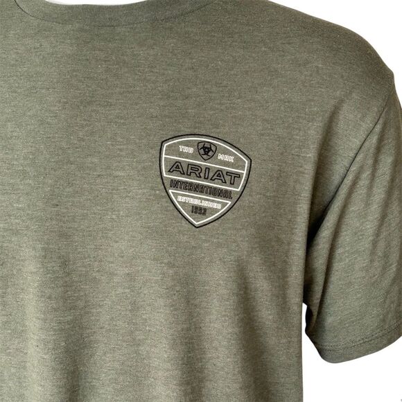 Ariat Men's XL Green Graphic Logo T-Shirt Short Sleeve Casual - Picture 3 of 6